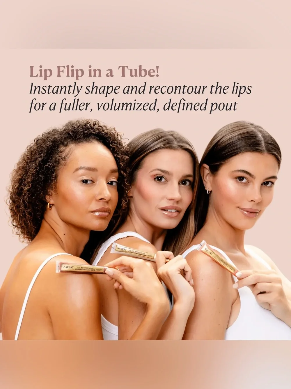Nakery Beauty Lip Flip Shimmer Gloss - Chocolate Glaze